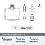 AMEROCK Revitalize 7-1/8" Long Hanging Towel Ring in Polished Chrome BH3603226