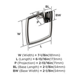 AMEROCK Revitalize 7-1/8" Long Hanging Towel Ring in Polished Chrome BH3603226