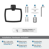 AMEROCK Revitalize 7-1/8" Long Hanging Towel Ring in Matte Black BH36032MB