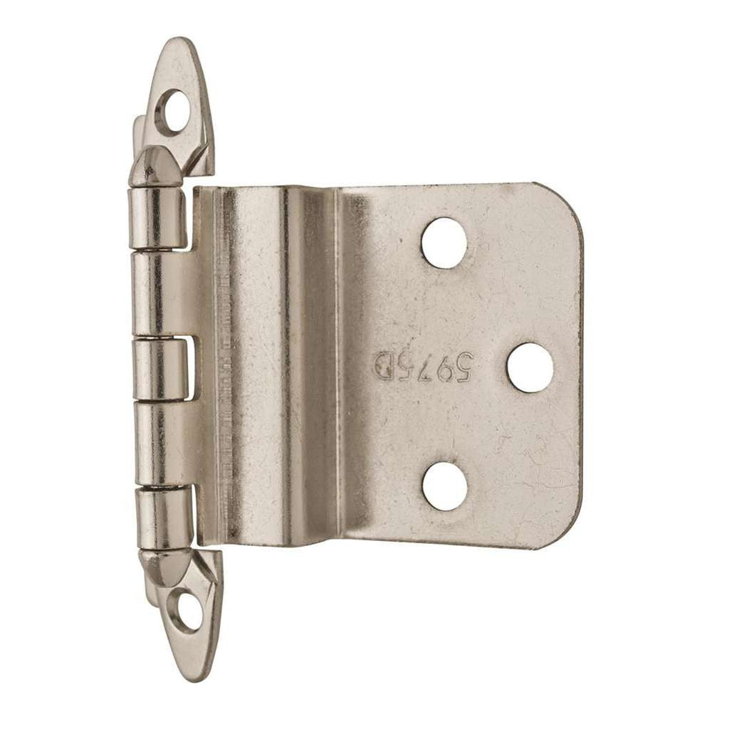 AMEROCK No Spring Face Mount 3/8" Inset Cabinet Hinge (pair) in Polished Chrome BPR341726 Angle