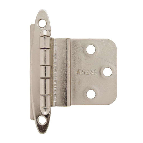 AMEROCK No Spring Face Mount 3/8" Inset Cabinet Hinge (pair) in Polished Chrome BPR341726 Front View