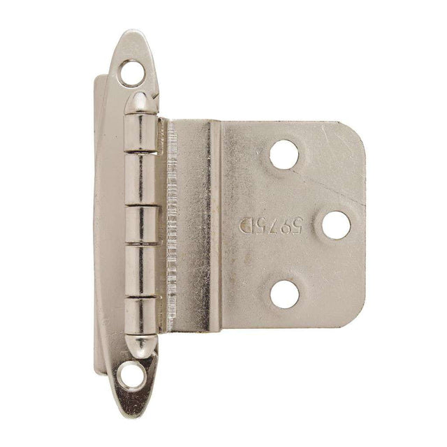 AMEROCK No Spring Face Mount 3/8" Inset Cabinet Hinge (pair) in Polished Chrome BPR341726 Front View