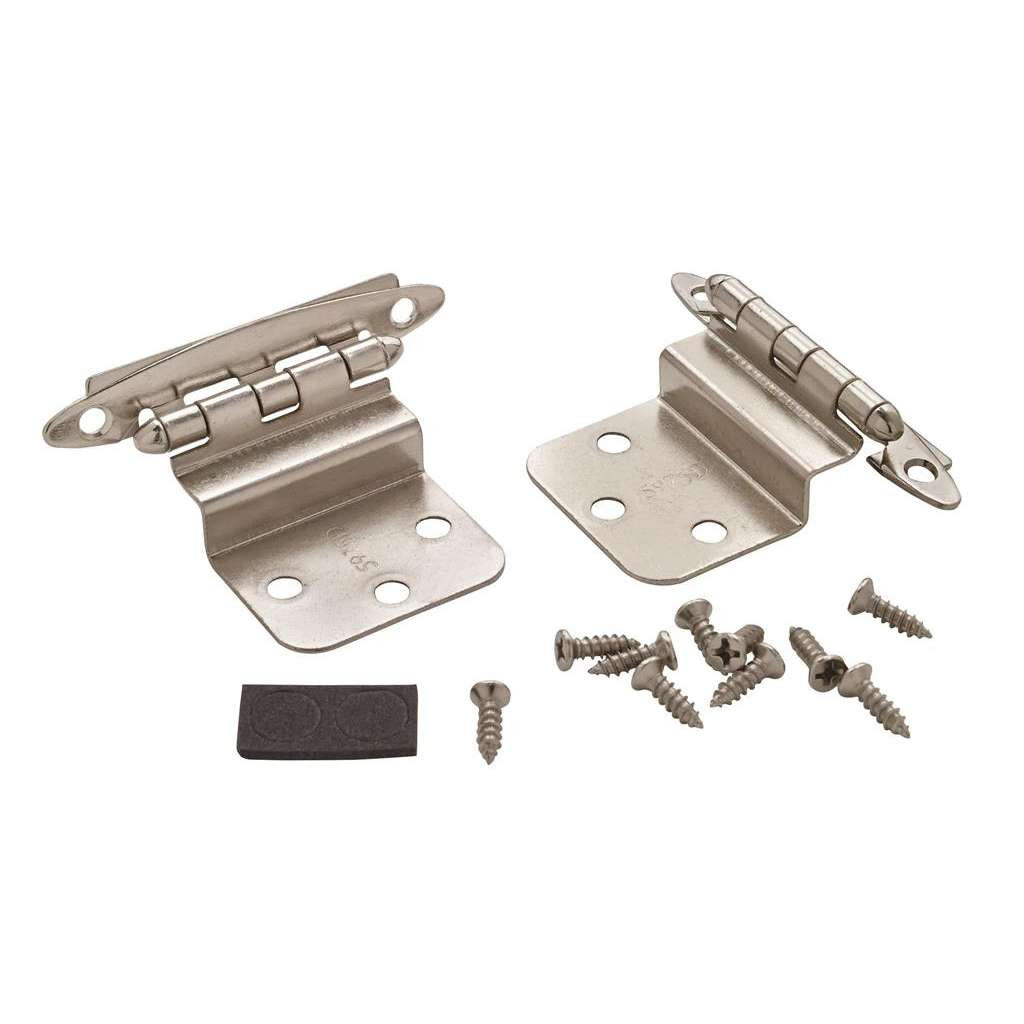 AMEROCK No Spring Face Mount 3/8" Inset Cabinet Hinge (pair) in Polished Chrome BPR341726 Pair