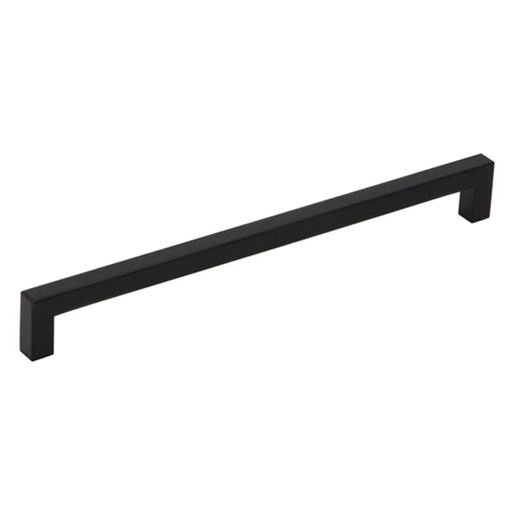 Main View of a Matte Black 224mm Square Handle Cabinet Pull from Amerfit Hardware A2060-224MB