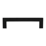 Side View of a Matte Black 96mm Square Handle Cabinet Pull from Amerfit Hardware A2060-96MB