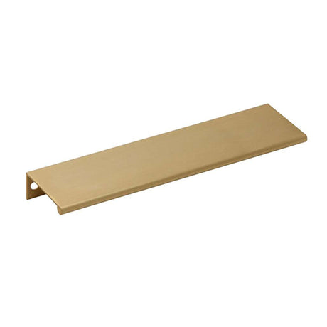 Main View of a Satin Brass 170mm Edge Cabinet Pull from Amerfit Hardware P1001-170SB