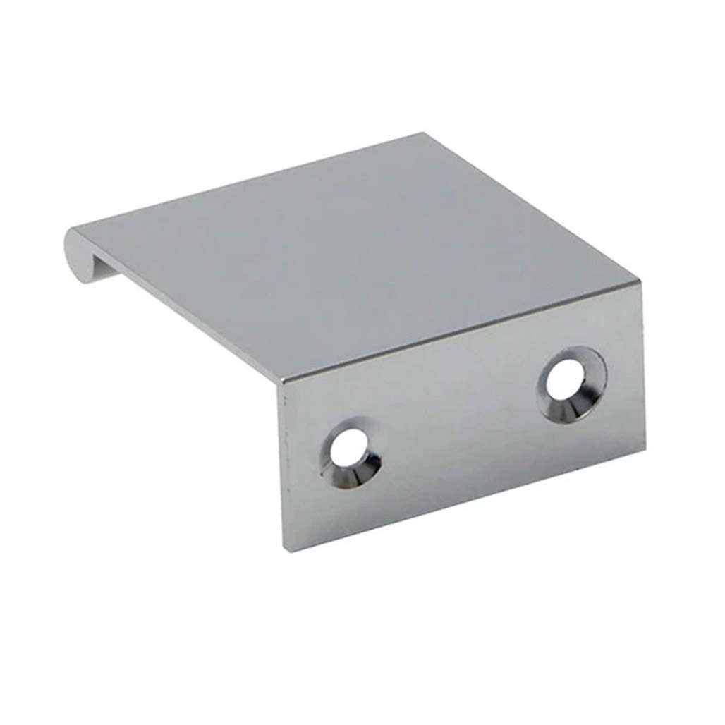 Back View of a Chrome 44mm Edge Pull from Amerfit Hardware P1001-44PC