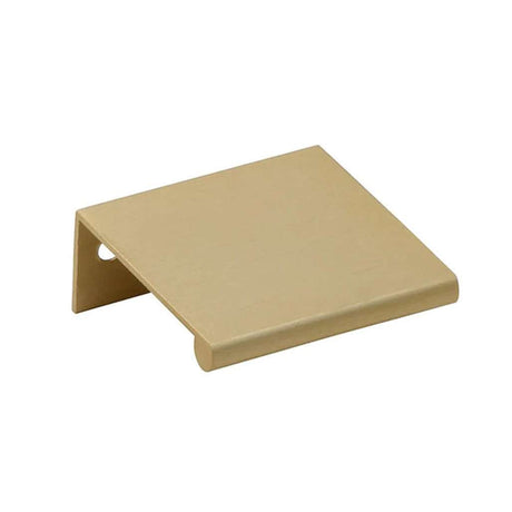 Main View of a Satin Brass 44mm Edge Cabinet Pull from Amerfit Hardware P1001-44SB
