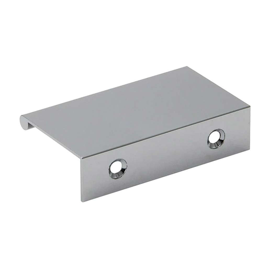 Back View of a Chrome 75mm Edge Pull from Amerfit Hardware P1001-75PC