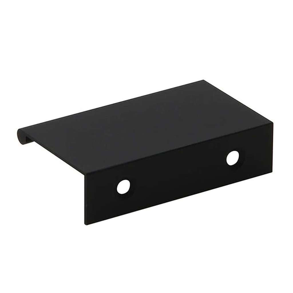 Amerfit Silverline Long Finger Edge Pulls in Matte Black 75mm P1001-75BL Back View