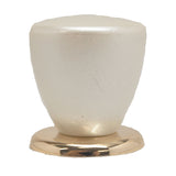 AMEROCK 1" Round Cabinet Knob in Pearl White & Brass BP5613-PRL Side View