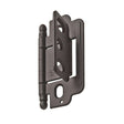AMEROCK 3/4" Door Thick Full Inset Partial Wrap Cabinet Hinge in Flat Black PK3180TBFB Angle