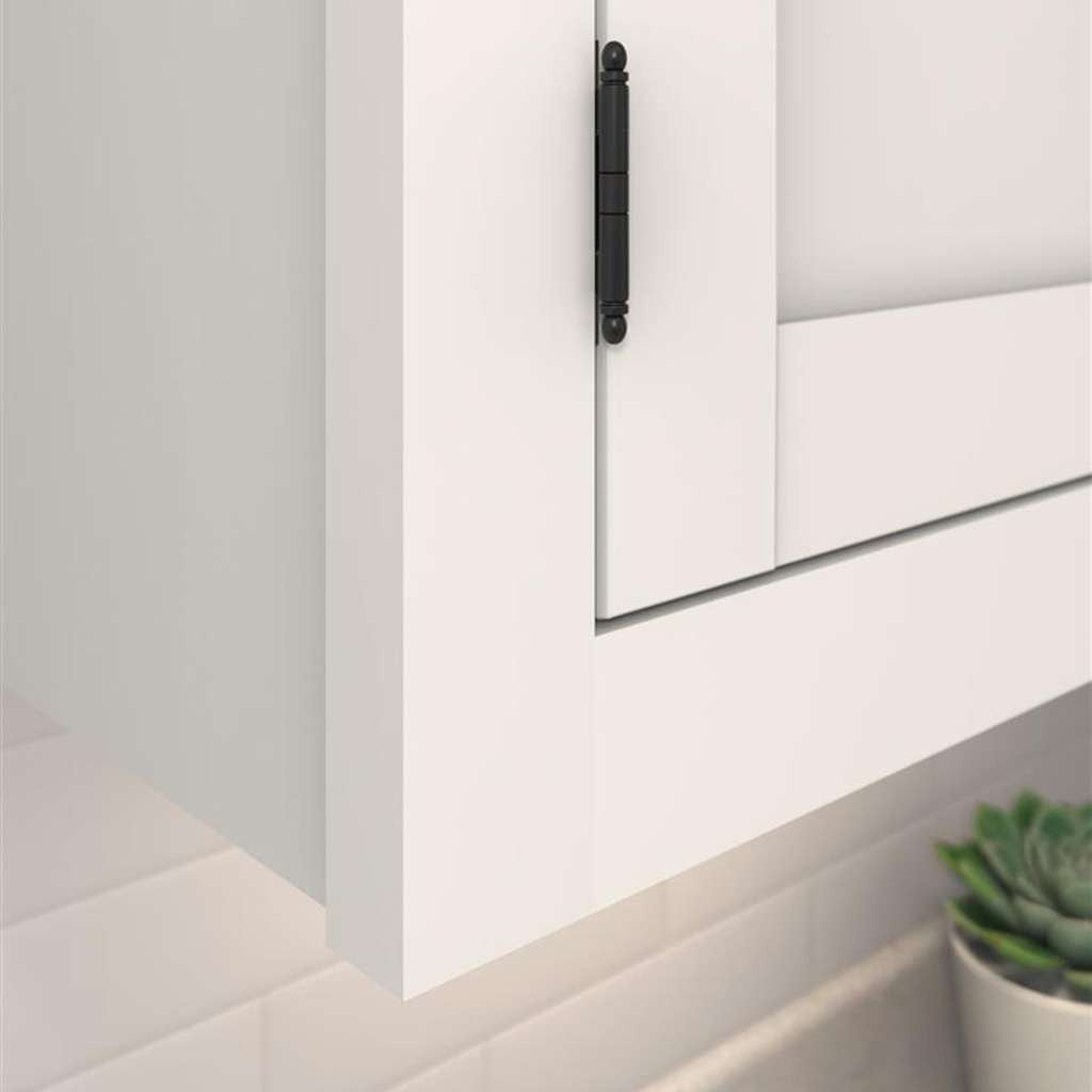 AMEROCK 3/4" Door Thick Full Inset Partial Wrap Cabinet Hinge in Flat Black PK3180TBFB Mounted