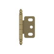 AMEROCK 3/4" Door Thick Full Inset Partial Wrap Cabinet Hinge in Golden Champagne PK3180TBBBZ Front View
