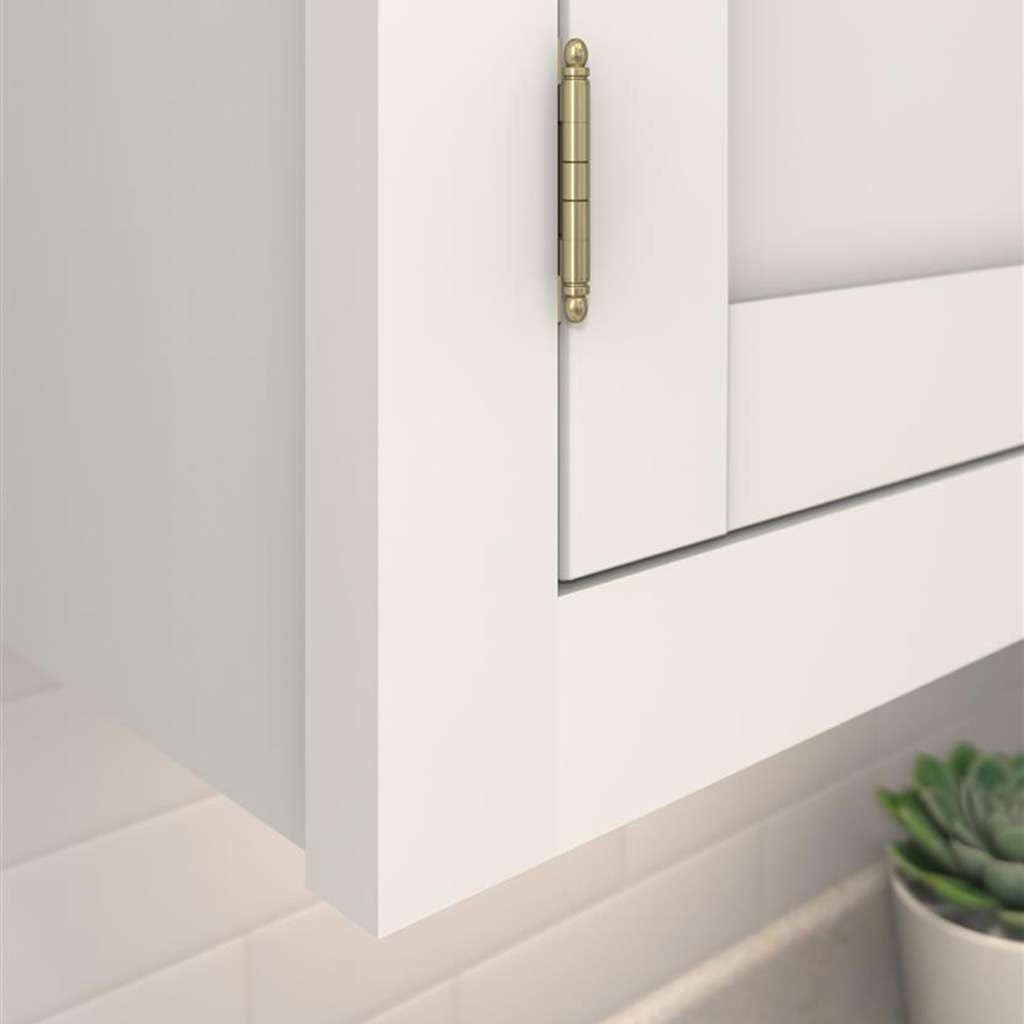 AMEROCK 3/4" Door Thick Full Inset Partial Wrap Cabinet Hinge in Golden Champagne PK3180TBBBZ Mounted