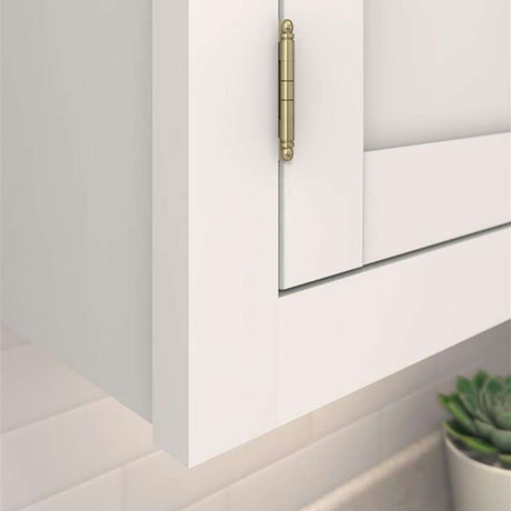 AMEROCK 3/4" Door Thick Full Inset Partial Wrap Cabinet Hinge in Golden Champagne PK3180TBBBZ Mounted