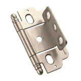 AMEROCK 3/4" Door Thick Full Inset Partial Wrap Cabinet Hinge in Satin Nickel PK3180TBG10 Angle