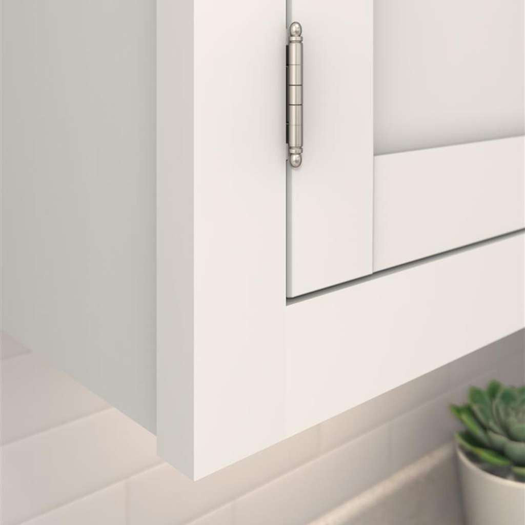 AMEROCK 3/4" Door Thick Full Inset Full Wrap Cabinet Hinge with Ball Ends in Satin Nickel PK3175TBG10 Mounted