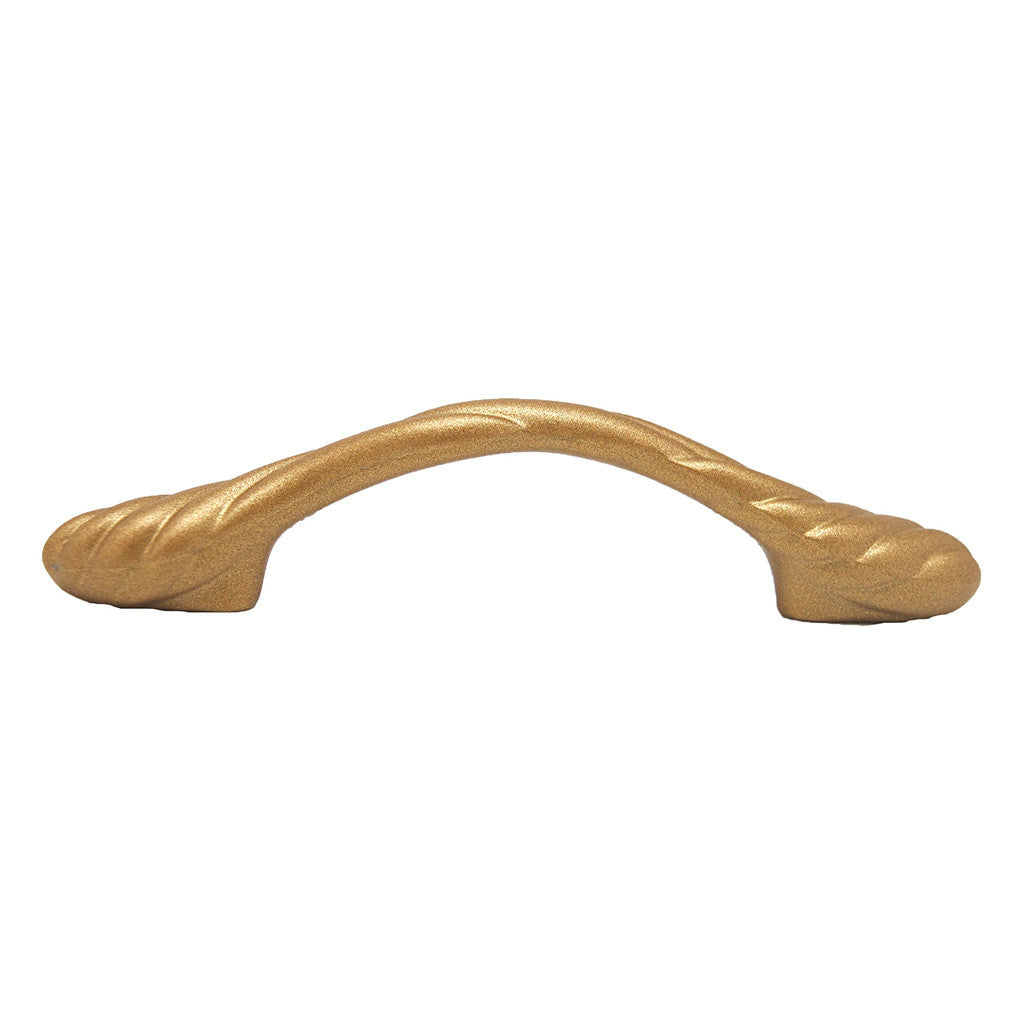 AMEROCK 3" and 3-3/4" Centers Handle Cabinet Pull in Satin Gold BP1470-SG Side View