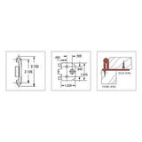 Technical Drawing of a Variable Overlay Cabinet Hinge from Amerock 7139