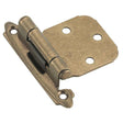 Main View of a Burnished Brass Extended Tab Variable Overlay Cabinet Hinge from Amerock 7629-BB
