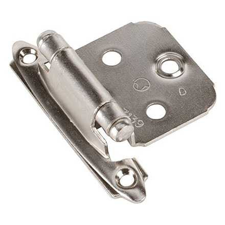 AMEROCK Face Mount Self Closing Variable Overlay Cabinet Hinge (pair) in Nickel CM713914
