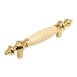 AMEROCK Allison 3" Centers Handle Pull in Polished Brass with Almond Insert 247APB