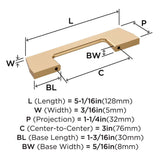 AMEROCK Angle Cabinet Handle Pull in Champagne Bronze 3" BP37299CZ Specs