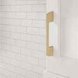 AMEROCK Angle Cabinet Handle Pull in Champagne Bronze 96mm BP37300CZ Mounted
