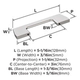 AMEROCK Angle Cabinet Handle Pull in Polished Chrome 3" BP3729926 Specs