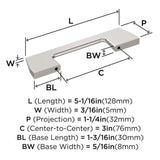 AMEROCK Angle Cabinet Handle Pull in Satin Nickel 3" BP37299G10 Specs