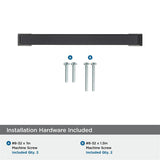 Amerock Blackrock Handle Pull in Black Bronze 128mm BP55277BBR on White Installation Hardware