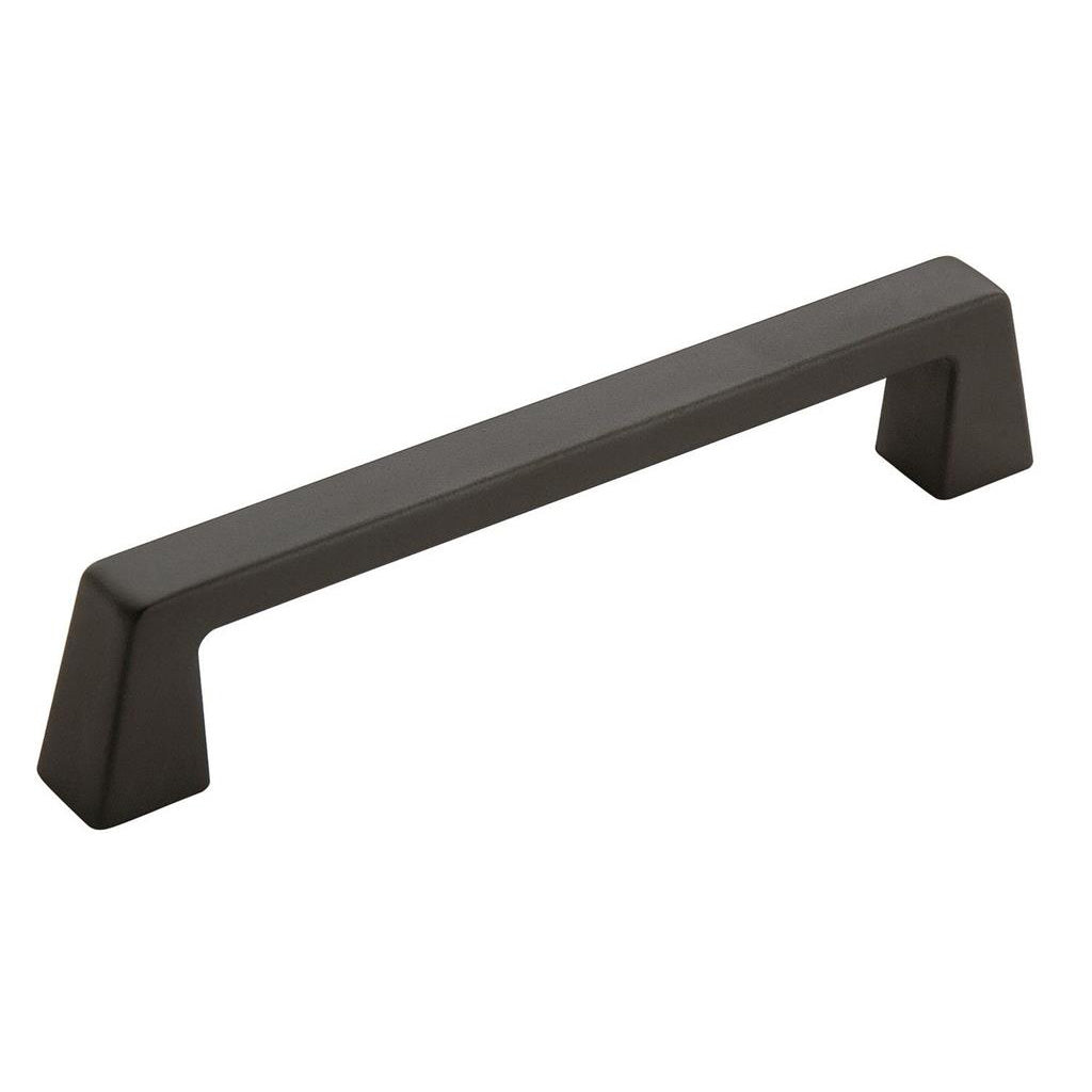 Amerock Blackrock Handle Pull in Black Bronze 128mm BP55277BBR on White Background