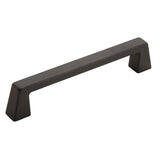 Amerock Blackrock Handle Pull in Black Bronze 128mm BP55277BBR on White Background