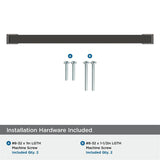 Amerock Blackrock Handle Pull in Black Bronze 203mm BP55282BBR Installation Hardware