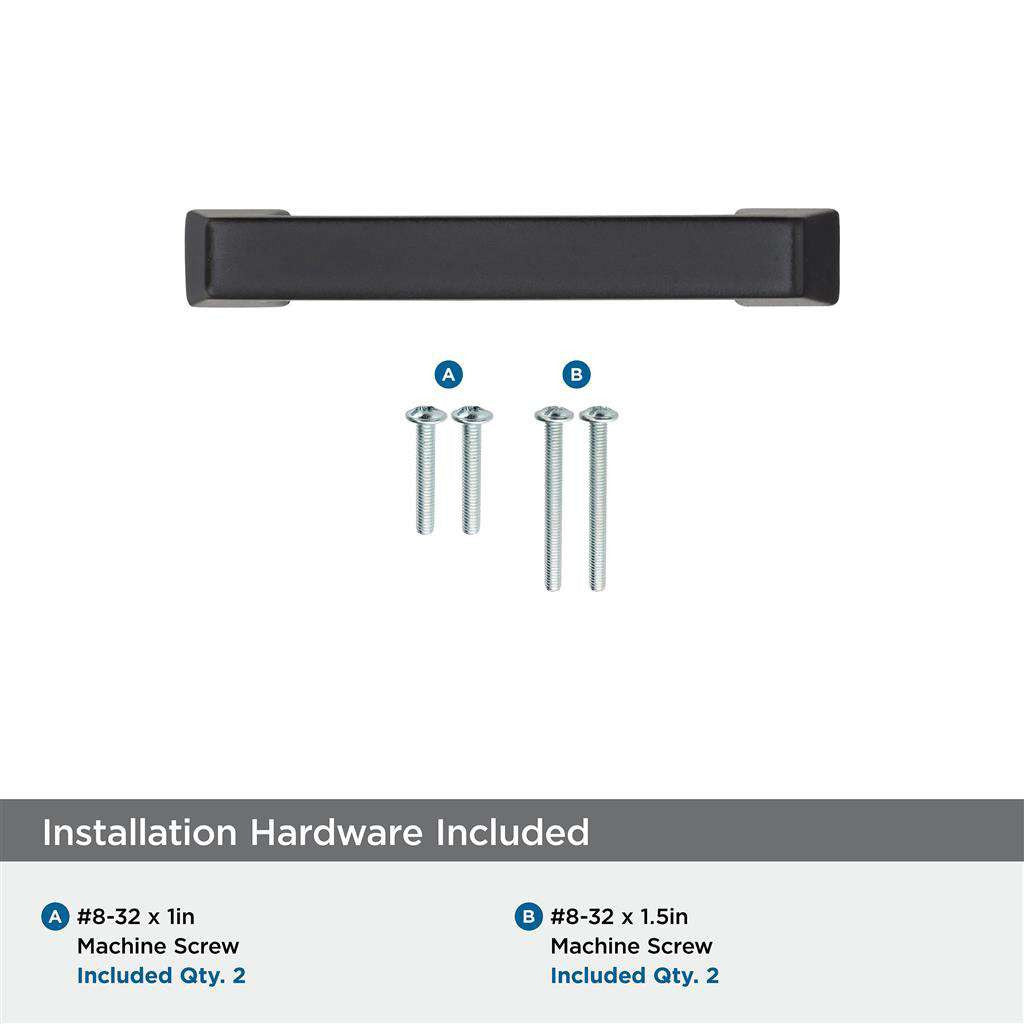 Amerock Blackrock Handle Pull in Black Bronze 3" BP55275BBR Installation Hardware