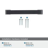 Amerock Blackrock Handle Pull in Black Bronze 96mm BP55276BBR Installation Hardware