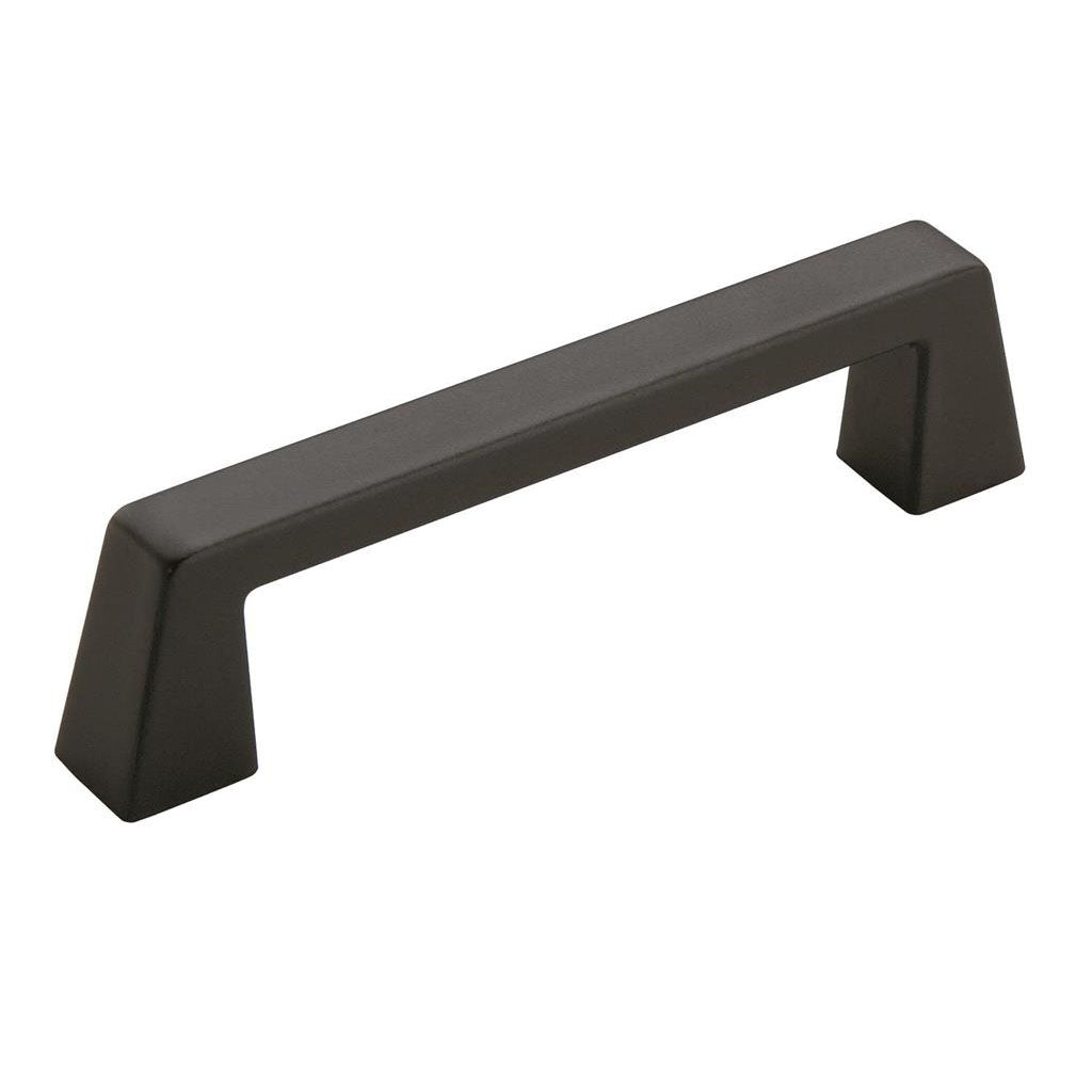 Amerock Blackrock Handle Pull in Black Bronze 96mm BP55276BBR on White Background