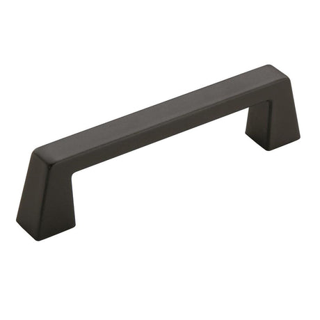 Amerock Blackrock Handle Pull in Black Bronze 96mm BP55276BBR on White Background