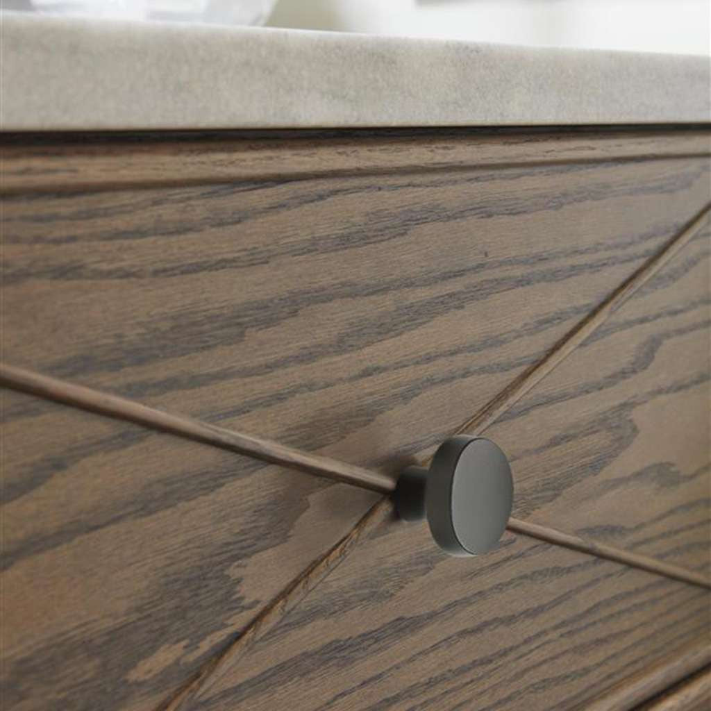 Amerock Blackrock Round Cabinet Knob in Black Bronze 1-1/2" Diameter BP55272BBR Mounted
