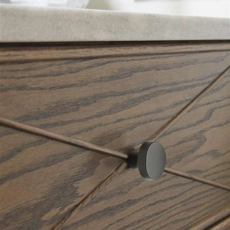Amerock Blackrock Round Cabinet Knob in Black Bronze 1-1/2" Diameter BP55272BBR Mounted