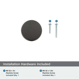 Amerock Blackrock Round Cabinet Knob in Black Bronze 1-1/4" Diameter BP55270BBR Installation Hardware