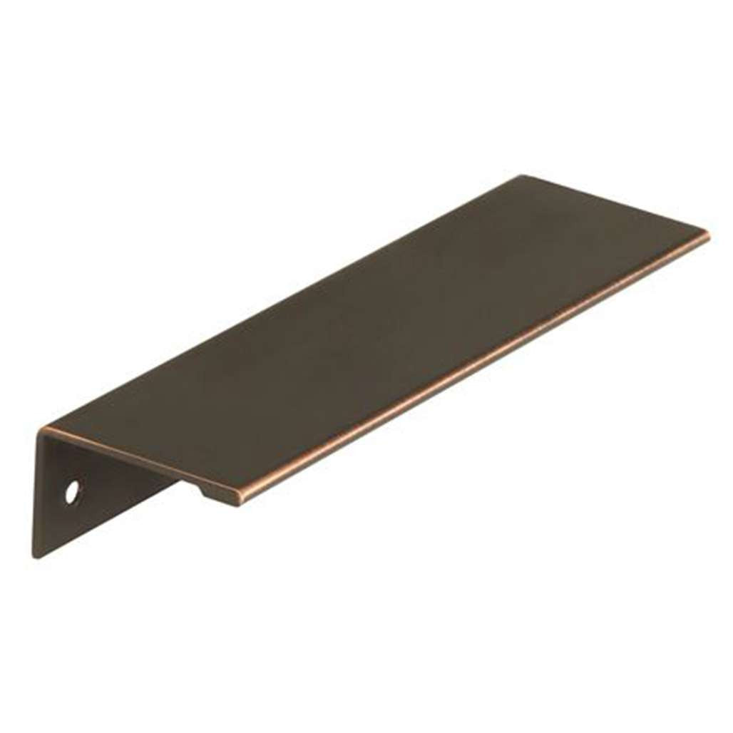 Main View of a Oil Rubbed Bronze 5" Hole Centers Edge Cabinet Pull from Amerock BP36575ORB