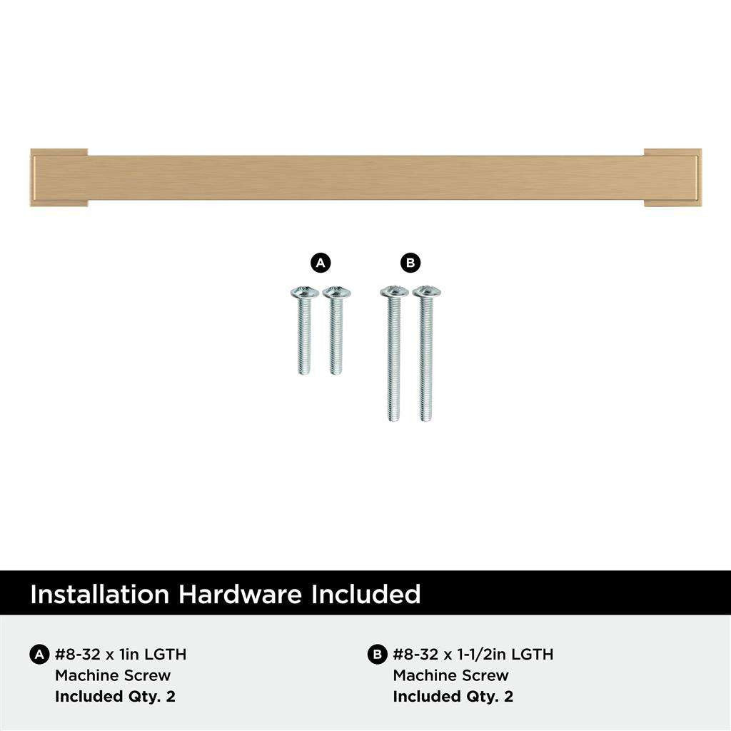 AMEROCK Bridgeport Cabinet Handle Pull in Champagne Bronze 160mm BP37033CZ Installation Hardware