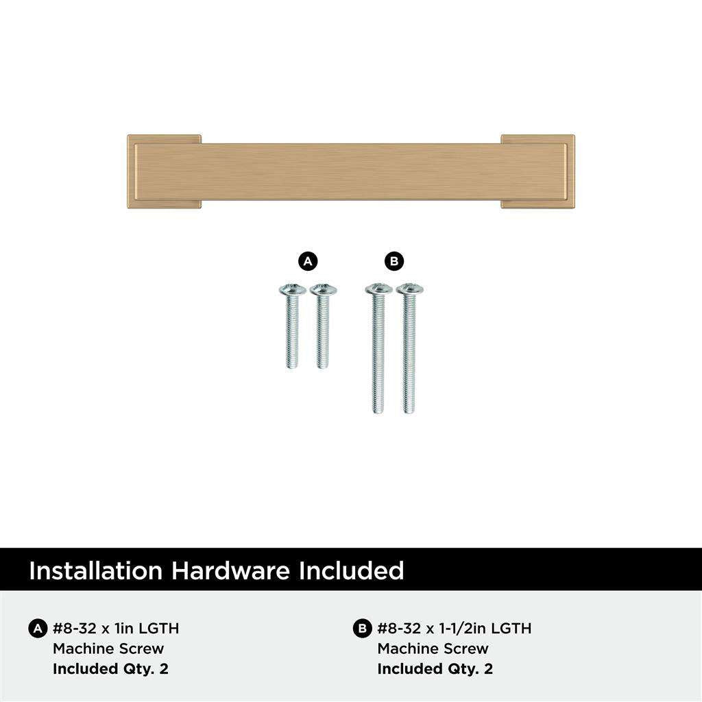 AMEROCK Bridgeport Cabinet Handle Pull in Champagne Bronze 3" BP37030CZ Installation Hardware