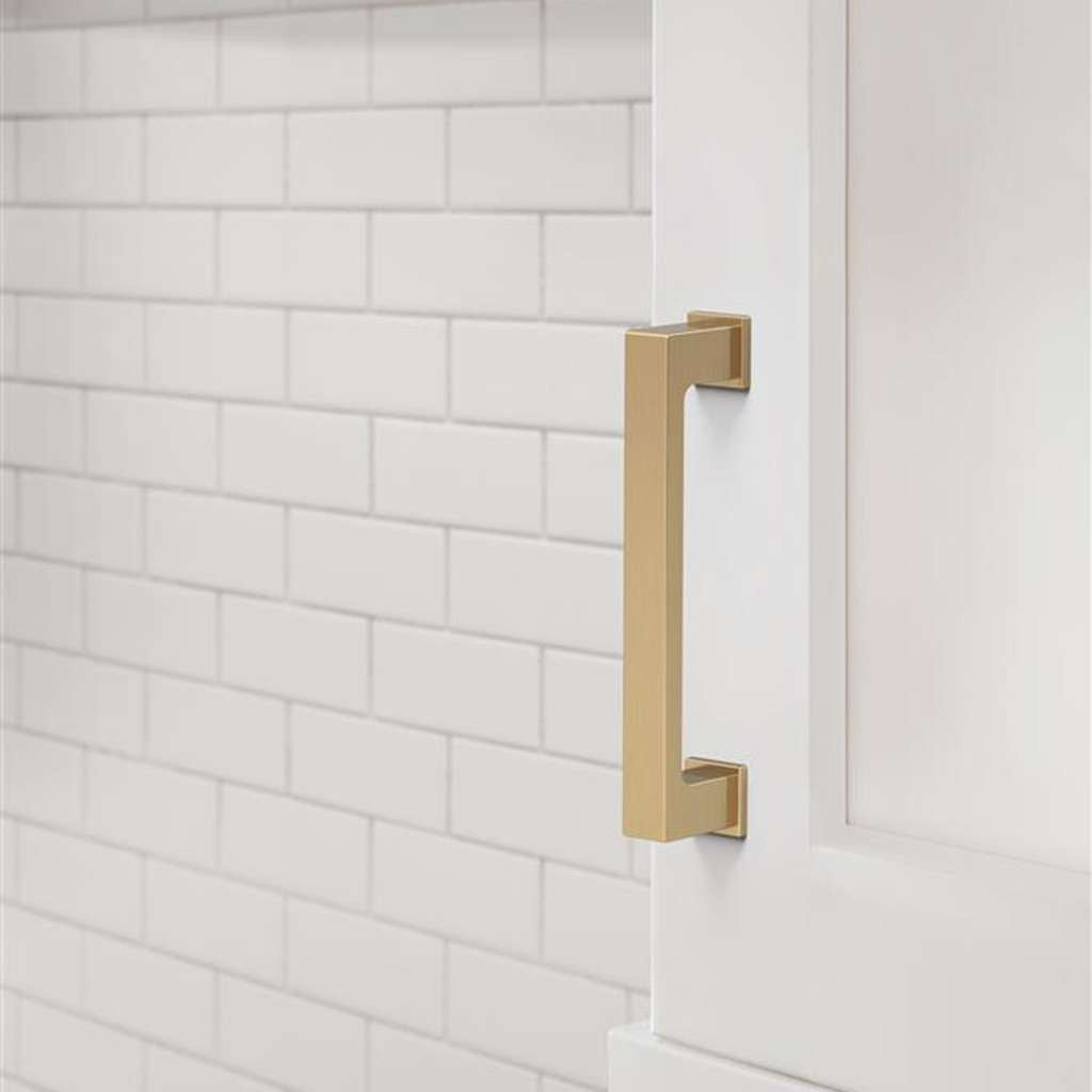 AMEROCK Bridgeport Cabinet Handle Pull in Champagne Bronze 96mm BP37031CZ Mounted