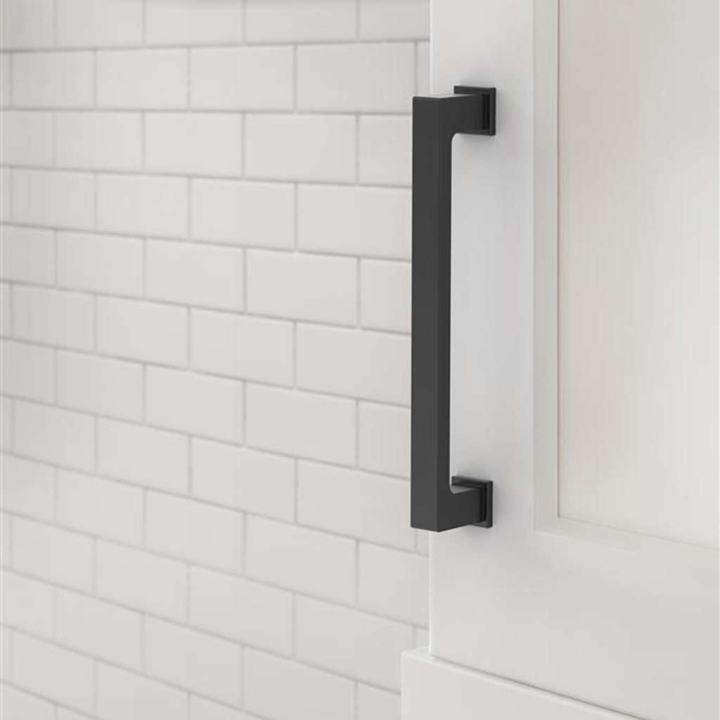 AMEROCK Bridgeport Cabinet Handle Pull in Matte Black 128mm BP37032MB Mounted