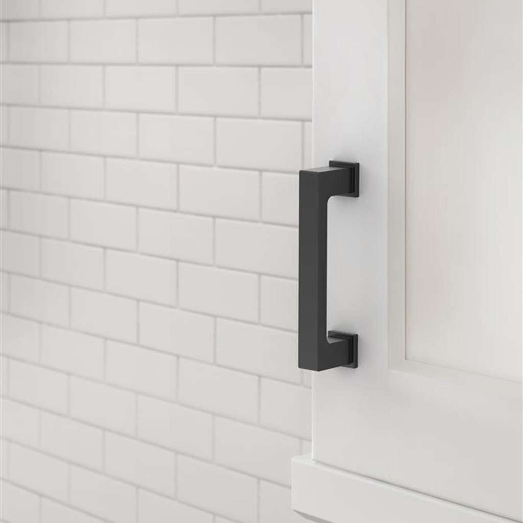 AMEROCK Bridgeport Cabinet Handle Pull in Matte Black 3" BP37030MB Mounted