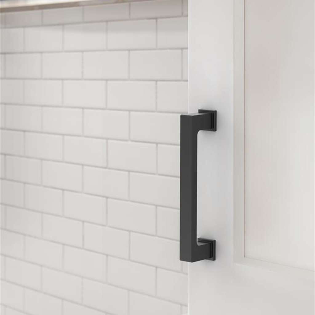 AMEROCK Bridgeport Cabinet Handle Pull in Matte Black 96mm BP37031MB Mounted