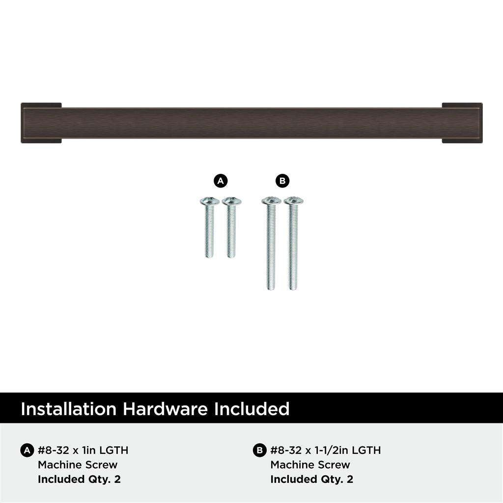 AMEROCK Bridgeport Cabinet Handle Pull in Oil Rubbed Bronze 160mm BP37033ORB Installation Hardware
